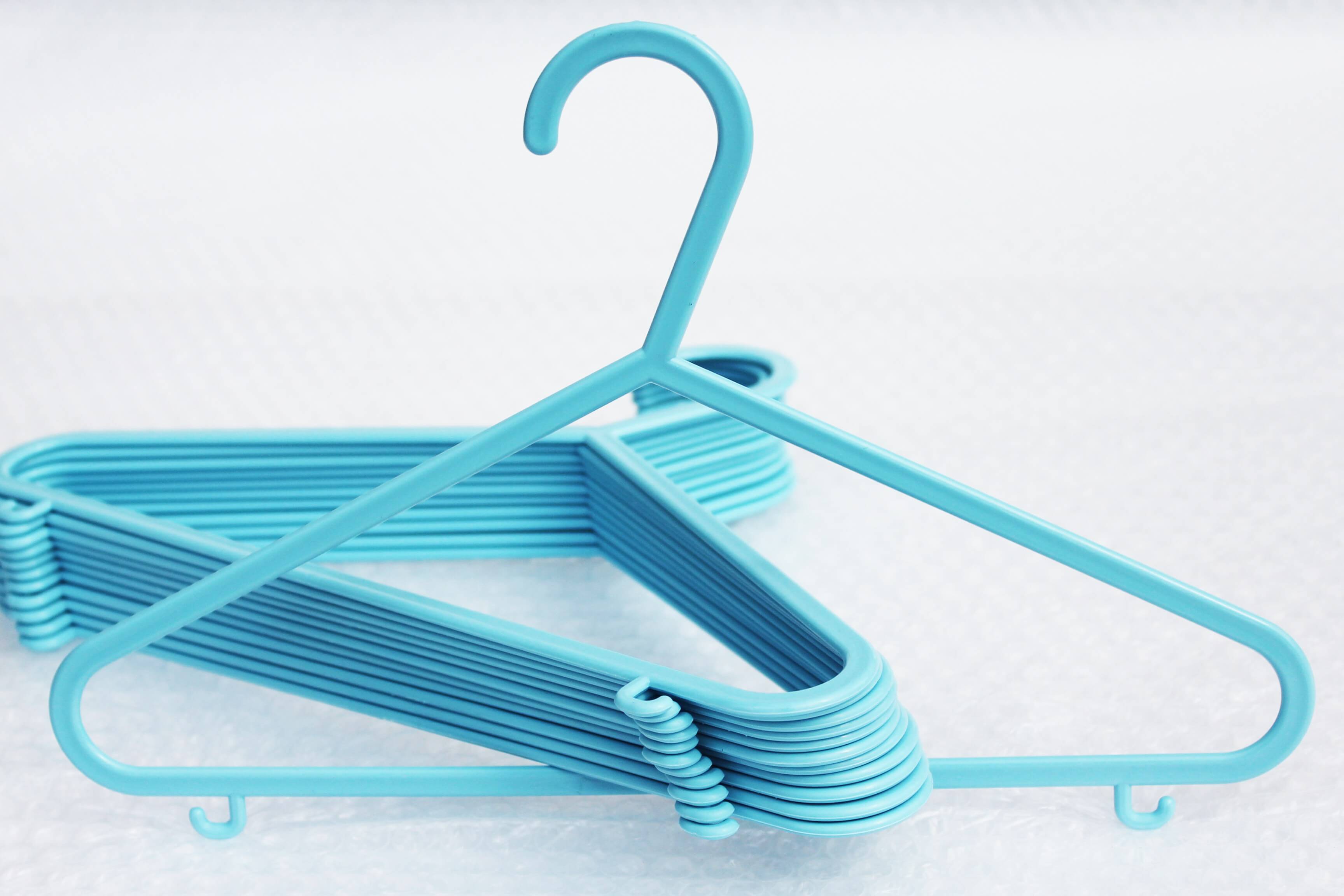 Blue Baby Hangers with Trouser Bar & Clips Hangersrus