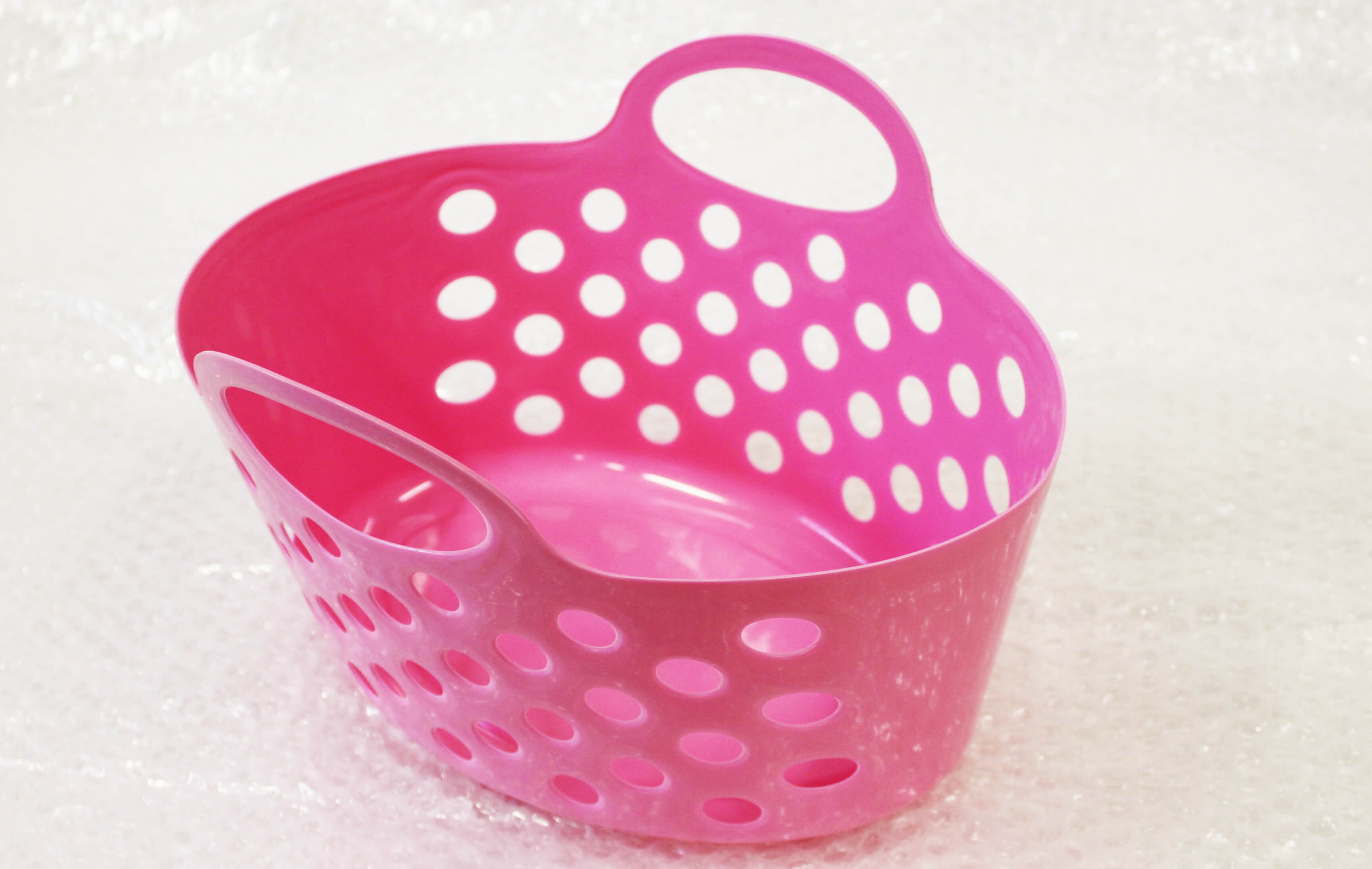 Plastic Baskets with Dual Handle Storage Baskets Baby Pink Hangersrus