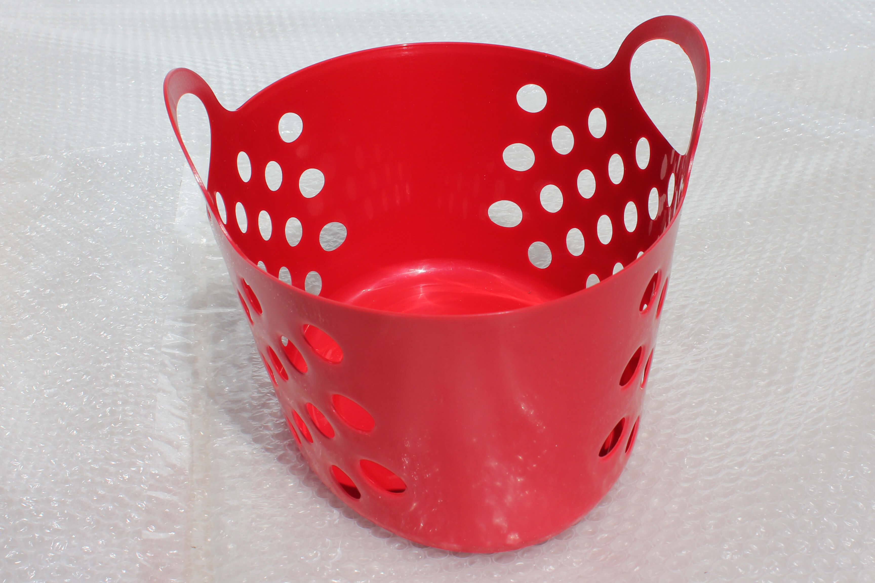 Red Plastic Baskets with Dual Handle Storage Baskets Hangersrus