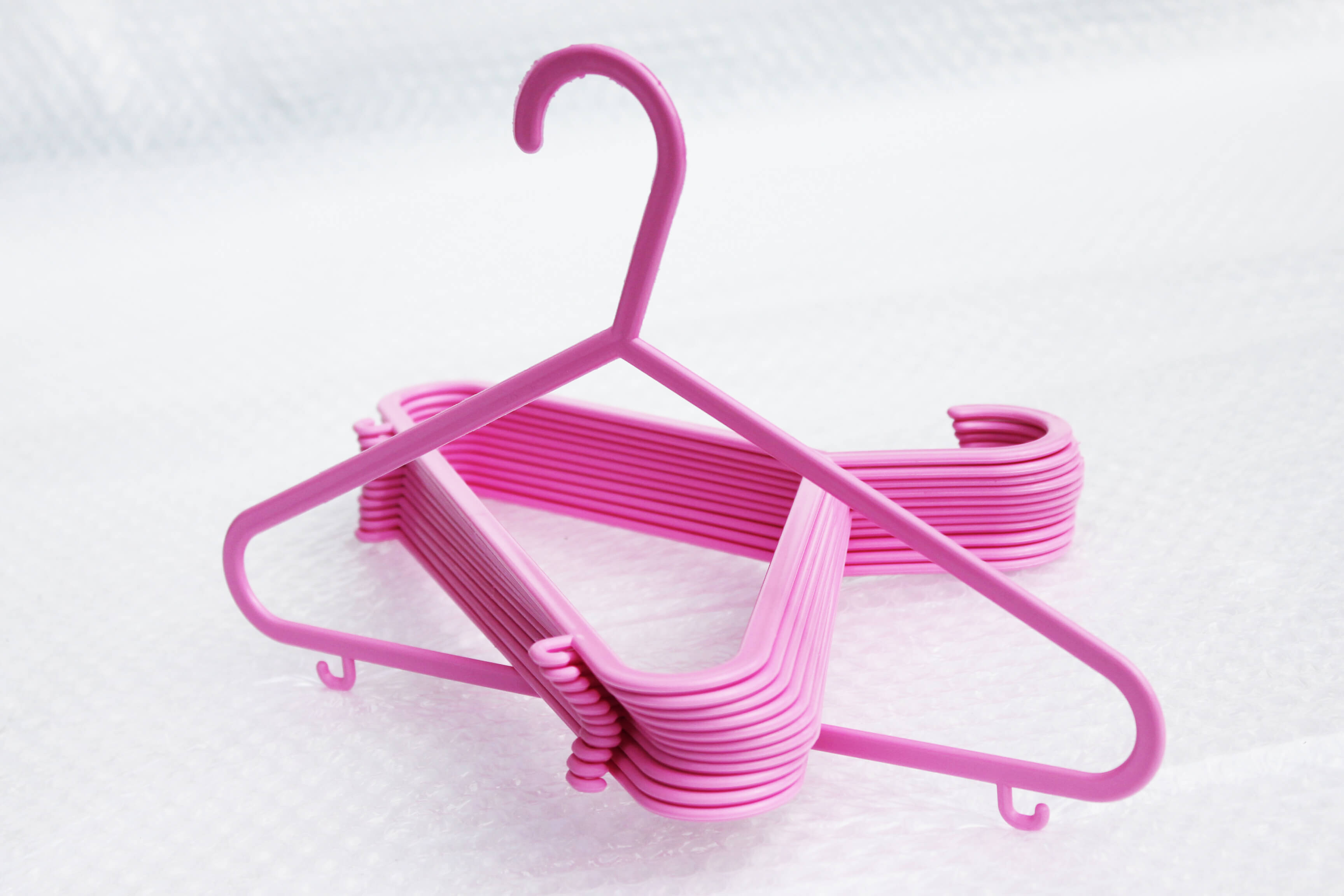 kids Hangers with Trouser Bar & clips Pink Hangersrus