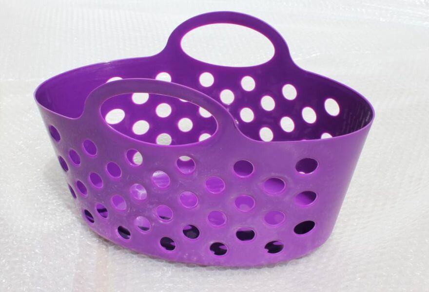 Purple Plastic Baskets with Dual Handle Storage Baskets Hangersrus