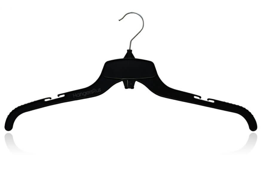 Black Top Hangers With NonSlip Shoulder 46 CM Hangersrus