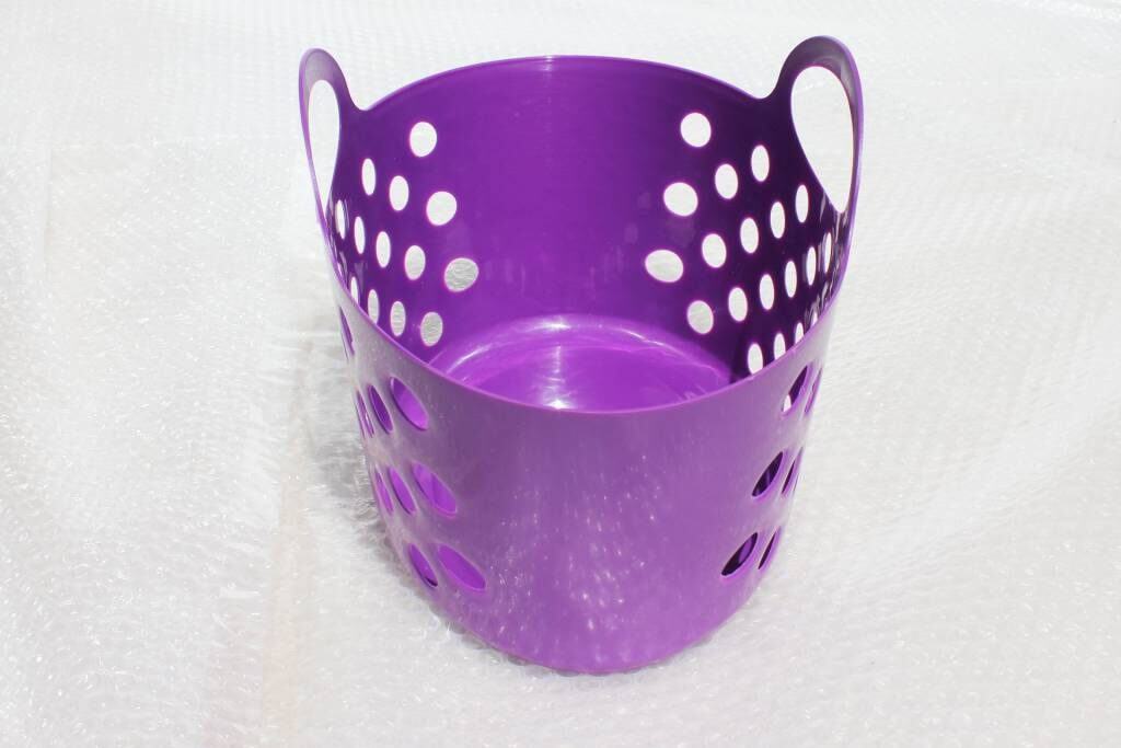 Purple Plastic Baskets with Dual Handle Storage Baskets Hangersrus
