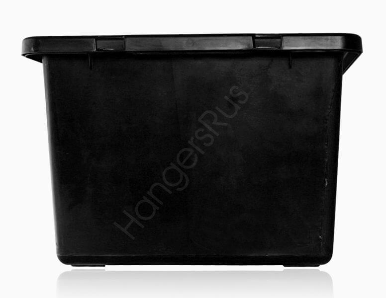 14 litre plastic storage box container with lid – black