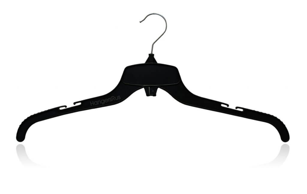 Black Top Hangers With NonSlip Shoulder 46 CM Hangersrus